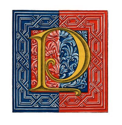 Initial letter P by Henry Shaw