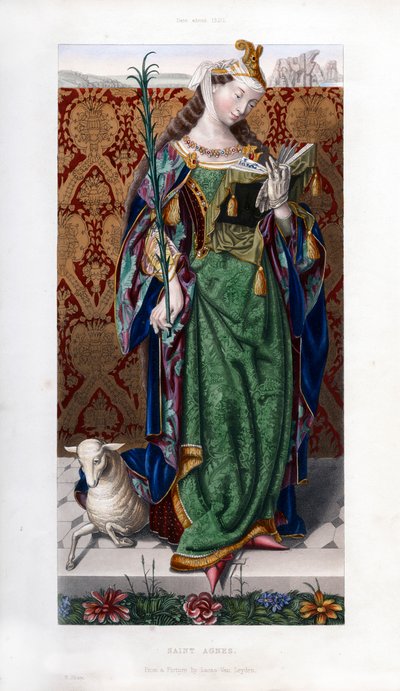 Saint Agnes, c1520, 1843 by Henry Shaw