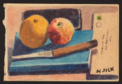 Fruit and knife by Henry Silk