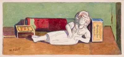 Staffordshire figure and matchboxes, c.1930 by Henry Silk