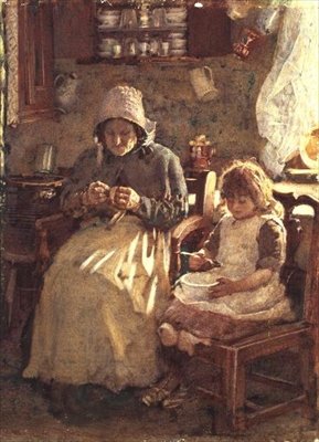 Grandmother and Child, Yorkshire by Henry Silkstone Hopwood