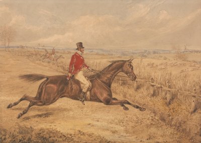 Charging an Ox Fence by Henry Thomas Alken
