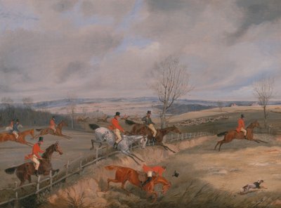 Hunting Scene: Drawing the Cover by Henry Thomas Alken