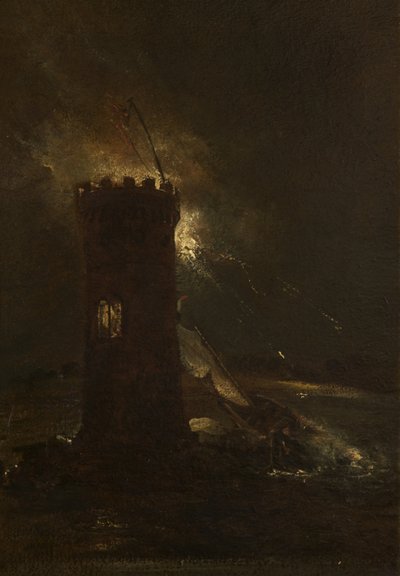 Tabley Tower at Night by Henry Thomson