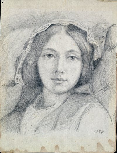 Mary Ellen Meredith, 1858 by Henry Wallis