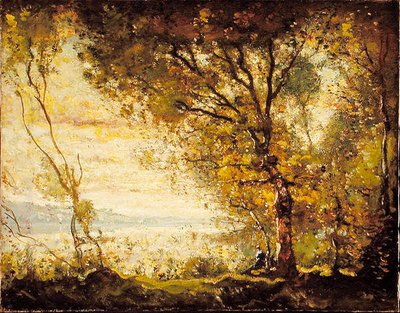 Sunset on the Mystic River, Connecticut by Henry Ward Ranger