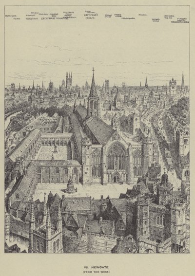 Newgate, from the West by Henry William Brewer