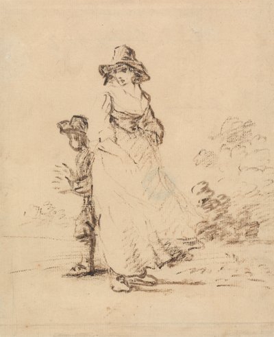 A Country Boy and Girl by Henry William Bunbury