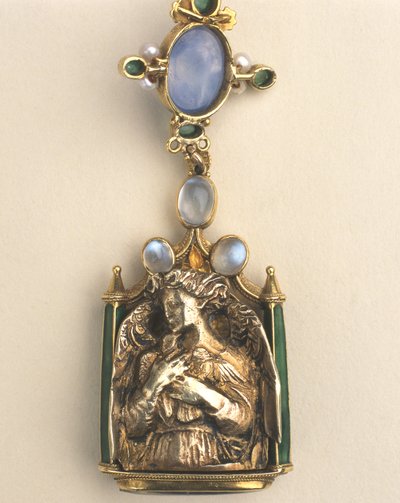 Detail of double-sided pendant, c.1907-10 (detail) by Henry Wilson