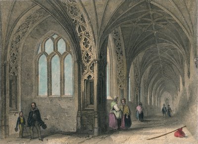 Worcester Cathedral. The Cloisters by Henry Winkles