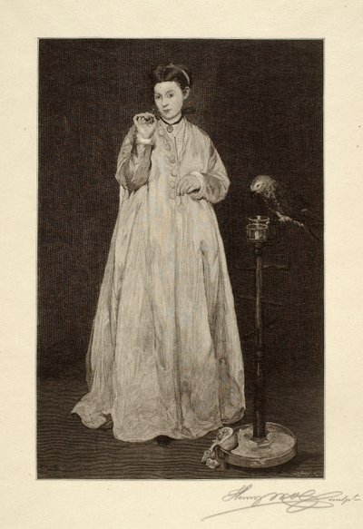 The Woman with a Parrot by Henry Wolf