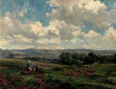 Fields in Surrey by Herbert Hughes Stanton