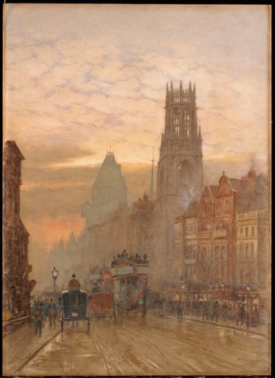 Fleet Street by Temple Bar by Herbert Menzies Marshall