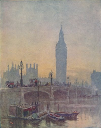 The Houses of Parliament, London, 1910 by Herbert Menzies Marshall