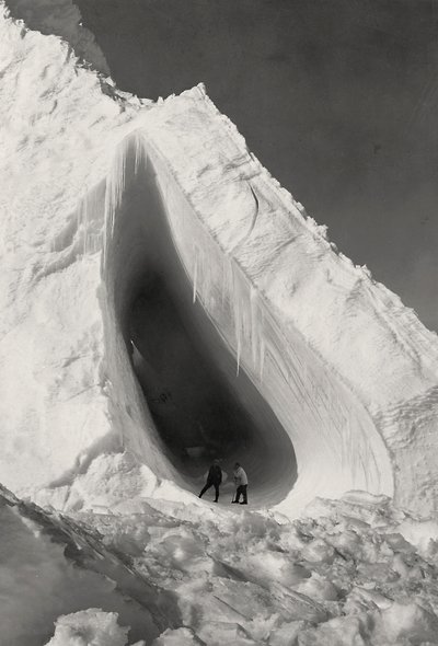 Cave Carved in the Ice by Herbert Ponting