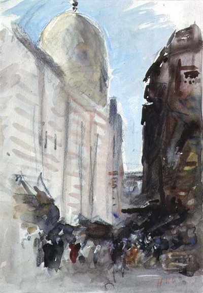 A Mosque in Cairo by Hercules Brabazon Brabazon