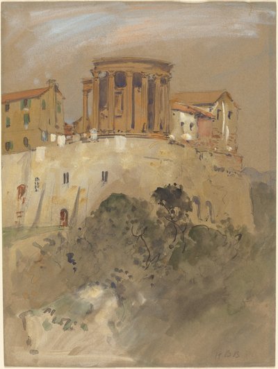 Temple of Vesta at Tivoli by Hercules Brabazon Brabazon