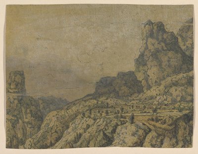 Mountain Valley with a Plateau by Hercules Seger