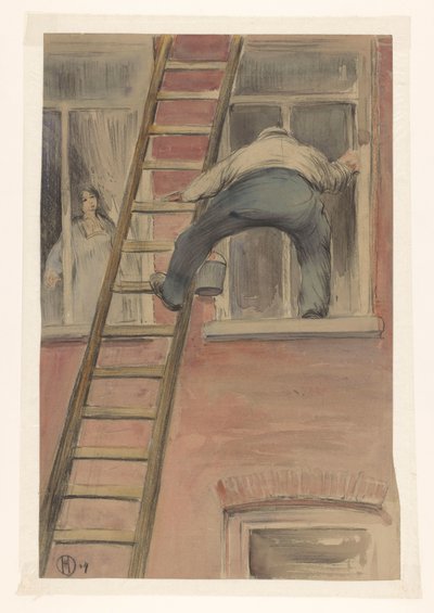 Window Cleaner by Herman Heijenbrock (signed by artist)