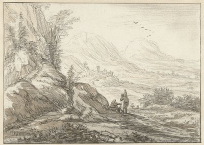 Mountain Landscape with View of a Valley by Herman Saftleven