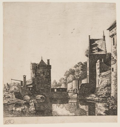 The Wittevrouwen Gate in Utrecht by Herman Saftleven