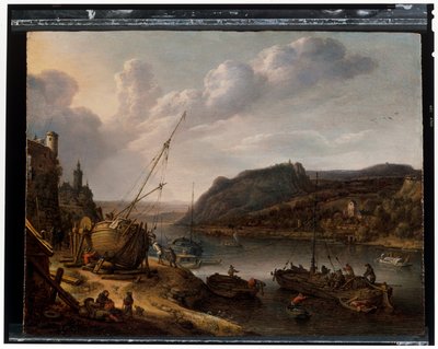 A River Landscape by Herman the Younger Saftleven