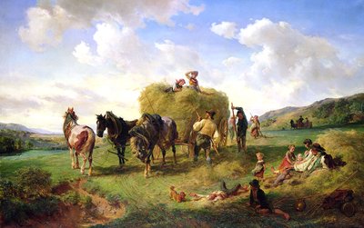 The Hay Harvest, 1869 by Hermann Kauffmann