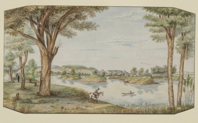The Yellowstone River near Ft. Keogh, Montana by Hermann Stieffel