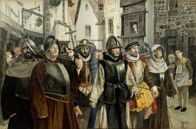 League procession, in Paris by Hermann Vogel