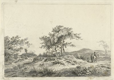 Landscape with Rider and Pedestrian by Hermanus Fock