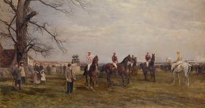 A Country Meeting, Catterick Bridge by Heywood Hardy