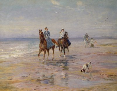 A Ride on the Beach, Dublin by Heywood Hardy
