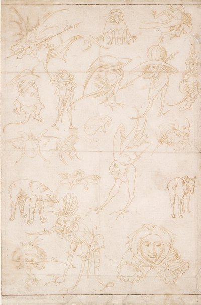 Grotesque Studies by Hieronymus Bosch