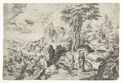 Landscape with the Sacrifice of Isaac by Hieronymus Cock