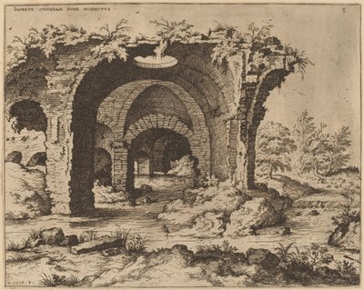 View of Unidentified Ruins by Hieronymus Cock