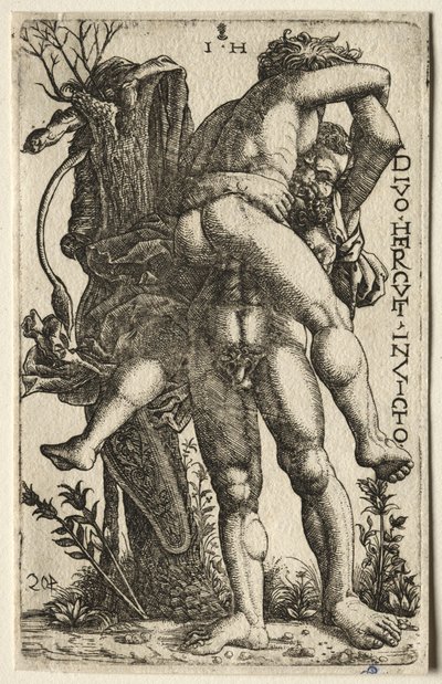 Hercules and Antaeus by Hieronymus Hopfer