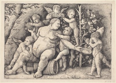 Silenus by Hieronymus Hopfer after Andrea Mantegna