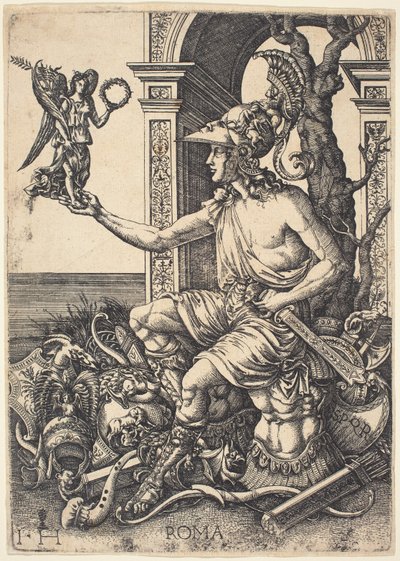 Personification of Rome by Hieronymus Hopfer after Giovanni Battista Palumba