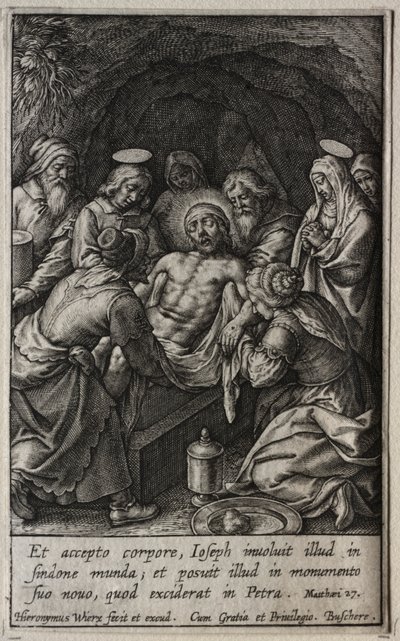 The Passion: The Entombment by Hieronymus Wierix