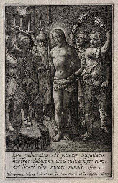 The Passion: The Flagellation by Hieronymus Wierix