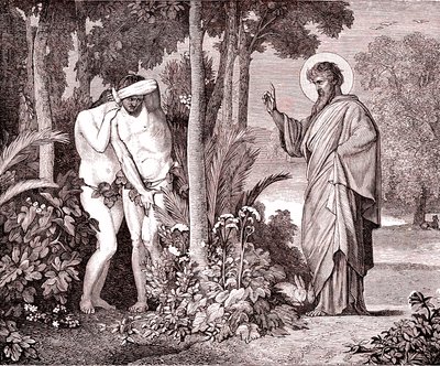 Adam and Eve by Hippolyte Flandrin
