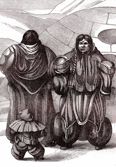 The Eskimo family (engraving) by Hippolyte Leon Benett