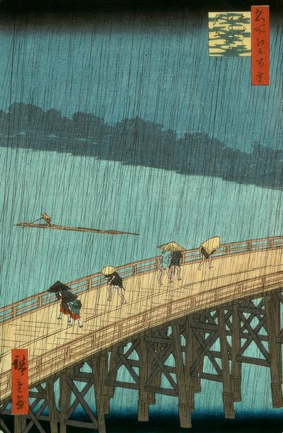 Ohashi Atake in a Sudden Shower by Hiroshige