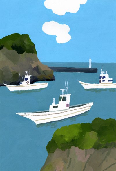 Three Fishing Boats by Hiroyuki Izutsu