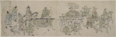 Korean Embassy Parade by Hishikawa Moronobu