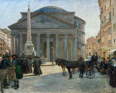 From Pantheon Square in Rome by Hjalmer Eilif Emanuel Peterssen