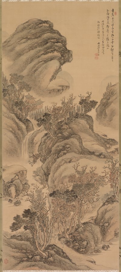 Sunset over Autumn Mountains by Hoashi Kyōu