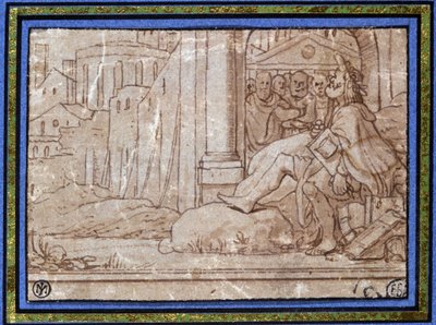 The Wise (meditating). Drawing by Hobben. 16th century by Hobben