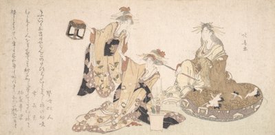 Three Young Ladies Visiting Together by Hokuba