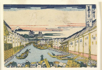 Nihonbashi Bridge in Edo by Hokumyō